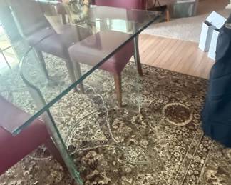 Waterfall Glass Dining Table