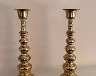 Pair of Vintage Harvin Brass Candlesticks