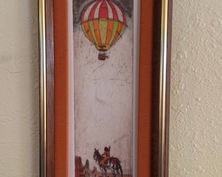 M. Lehn Etching, 'Over Navajo Land'