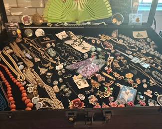Estate Jewelry Collection in Display Case