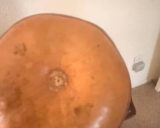 Southwestern Etched Gourd Vessel with Kokopelli and Geometric Designs