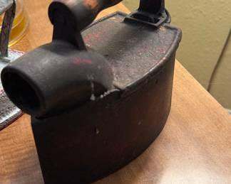 Antique Cast Iron Charcoal Box Iron with Chimney