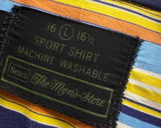 Vintage Sears The Men's Store Striped Sport Shirt