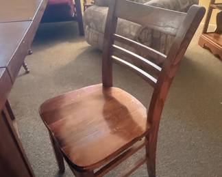 Vintage Ladder Back Wooden Dining Set