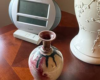 Studio Art Pottery Drip Glaze Vase