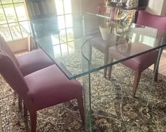 Fiam Italia "Ray Plus" Glass Dining Table