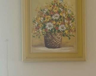 Floral Still Life Oil Painting by Colson
