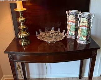 Federal Style Mahogany Demilune Console Table