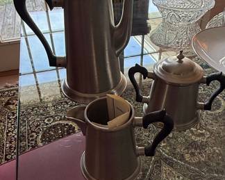 Kirk Stieff Modern & Colonial Pewter Coffee Service