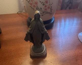 Vintage Miraculous Medal Virgin Mary Statue