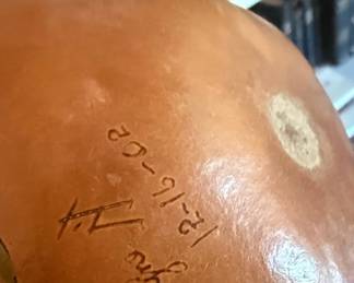 Signed Hand-Painted Decorative Gourd