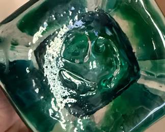 Mid-Century Modern Controlled Bubble Art Glass Vase - Murano Style