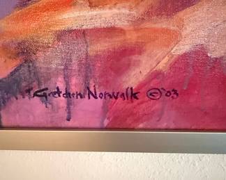 Gretchen Norwalk Oil Painting of Cranes