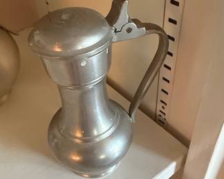 Royal Holland Daalderop Pewter Lidded Pitcher with Acorn Finial