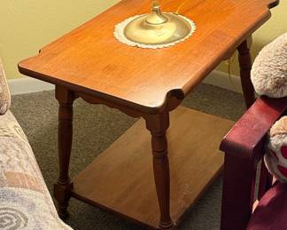Ethan Allen Maple Two-Tier Side Table