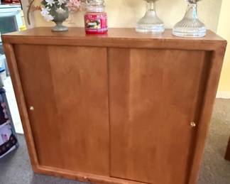 Mid Century Modern Sliding Door Cabinet