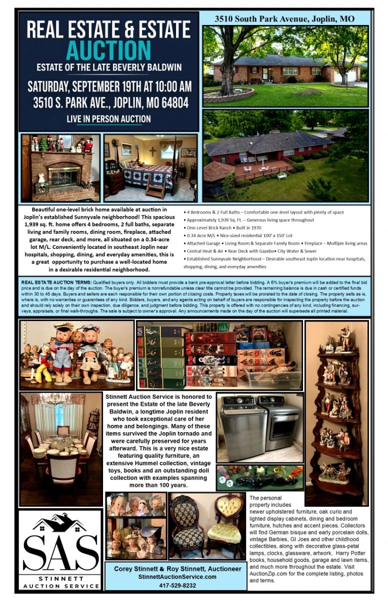 Joplin Real Estate & Personal Property Auction