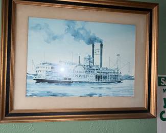 Don Reggio Steamboat Print framed