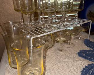 1970's Lenox Vintage Gold Mist Glassware