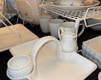 Tiffany & Co. Ireland Tiffany Weave white Strawberry Basket Serving Tray 1994