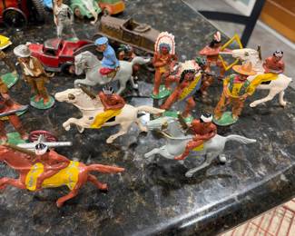 Pre War Original Barclay Manoil Collectors Metal Toy soldiers and Indians