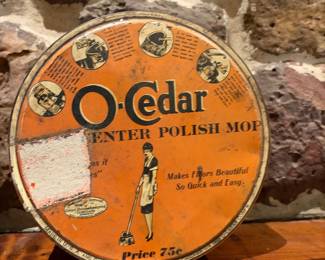 Vintage O-Cedar Mop Polish tin