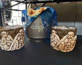 Vintage Monkey Planters