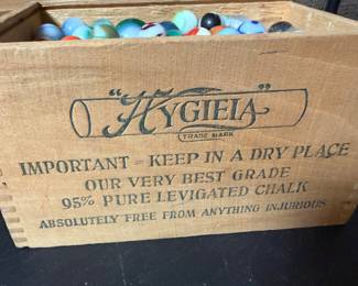 Large Vintage Box of Marbles (some uranium)