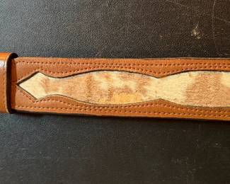 Vintage Dallas Cowboys Belt Buckel & Leather tooled belt