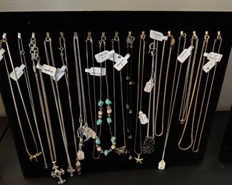 Sterling and costume necklaces