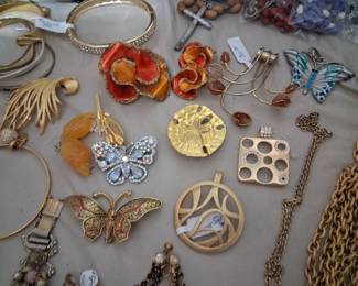 Butterfly and other pins and pendants