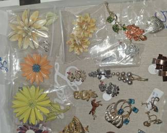 Vintage floral and figural Brooches