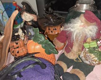 Vintage Halloween glass light up characters