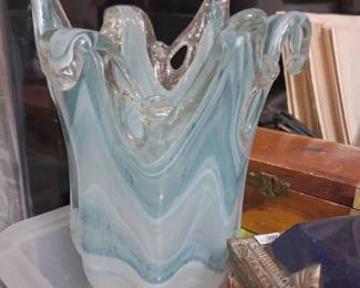 Blown glass vase