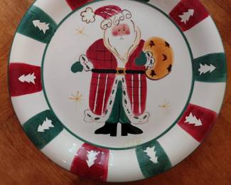 Santa Claus Christmas serving plate