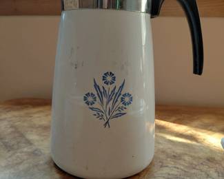 Corning Ware Cornflower coffee percolator