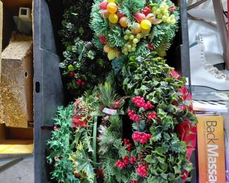 Christmas wreaths and garland