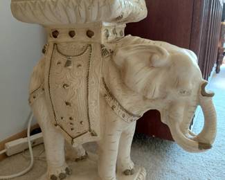 Ceramic elephant garden stool
