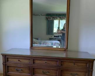 Long dresser with mirror