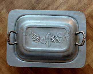 Aluminum covered casserole dish