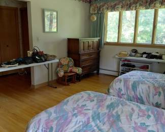 Bedroom with bed and dresser