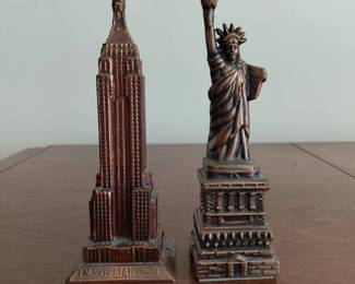 Empire State Building and Statue of Liberty souvenir figures