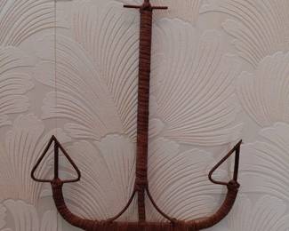 Metal anchor wall decor