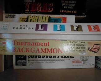 Vintage board games - Payday, Life, Tournament Backgammon