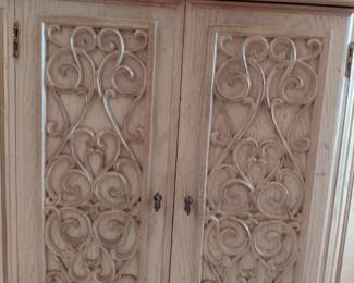 Carved cabinet doors, detail