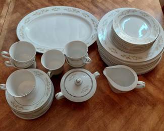 China serving pieces, bowls and creamer