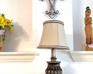 Decorative items on mantle