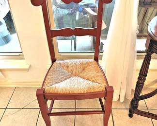 Rush seat side chair