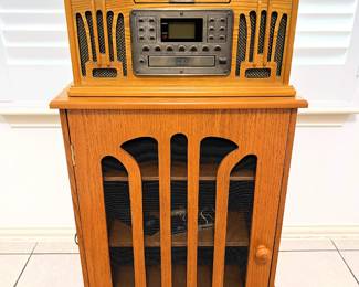 Spirit of St. Louis combo record player/radio/CD player on stand