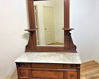 Antique Victorian marble topped dresser
